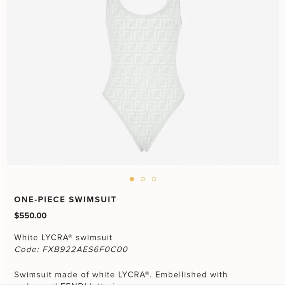 - FENDI one piece swimsuit